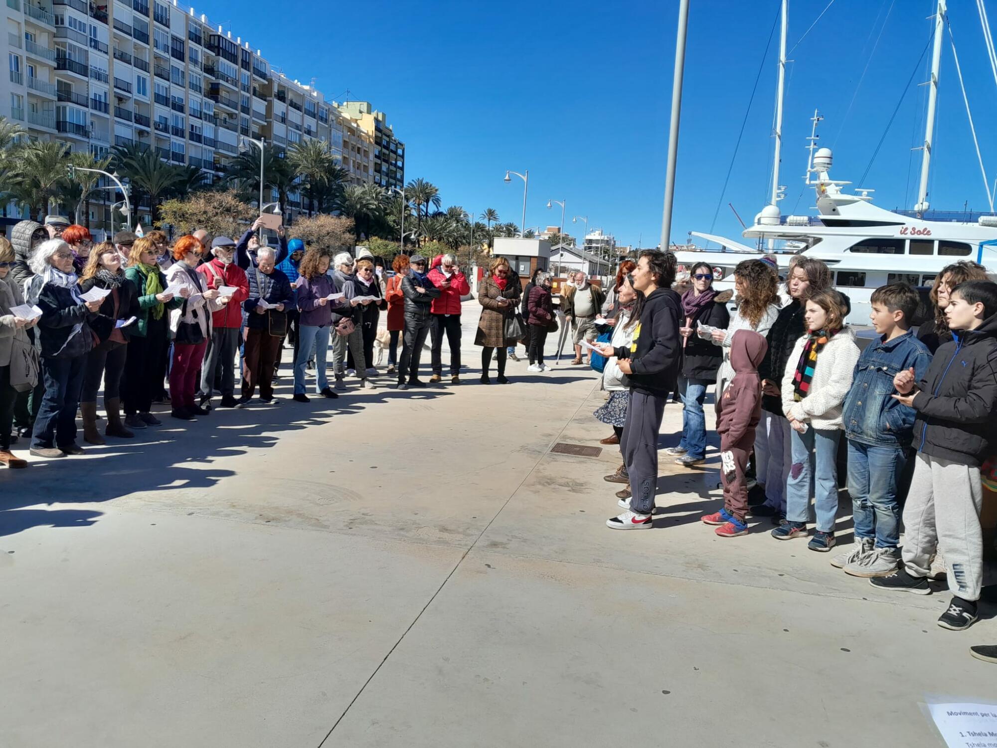 Moviment Per La Pau Se Concentra A Favor Del Pueblo Palestino En D Nia